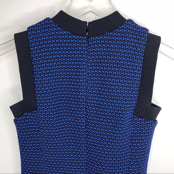 Derek Lam Mock Turtleneck Sweater Tank Blue/Black - Picture 9 of 14